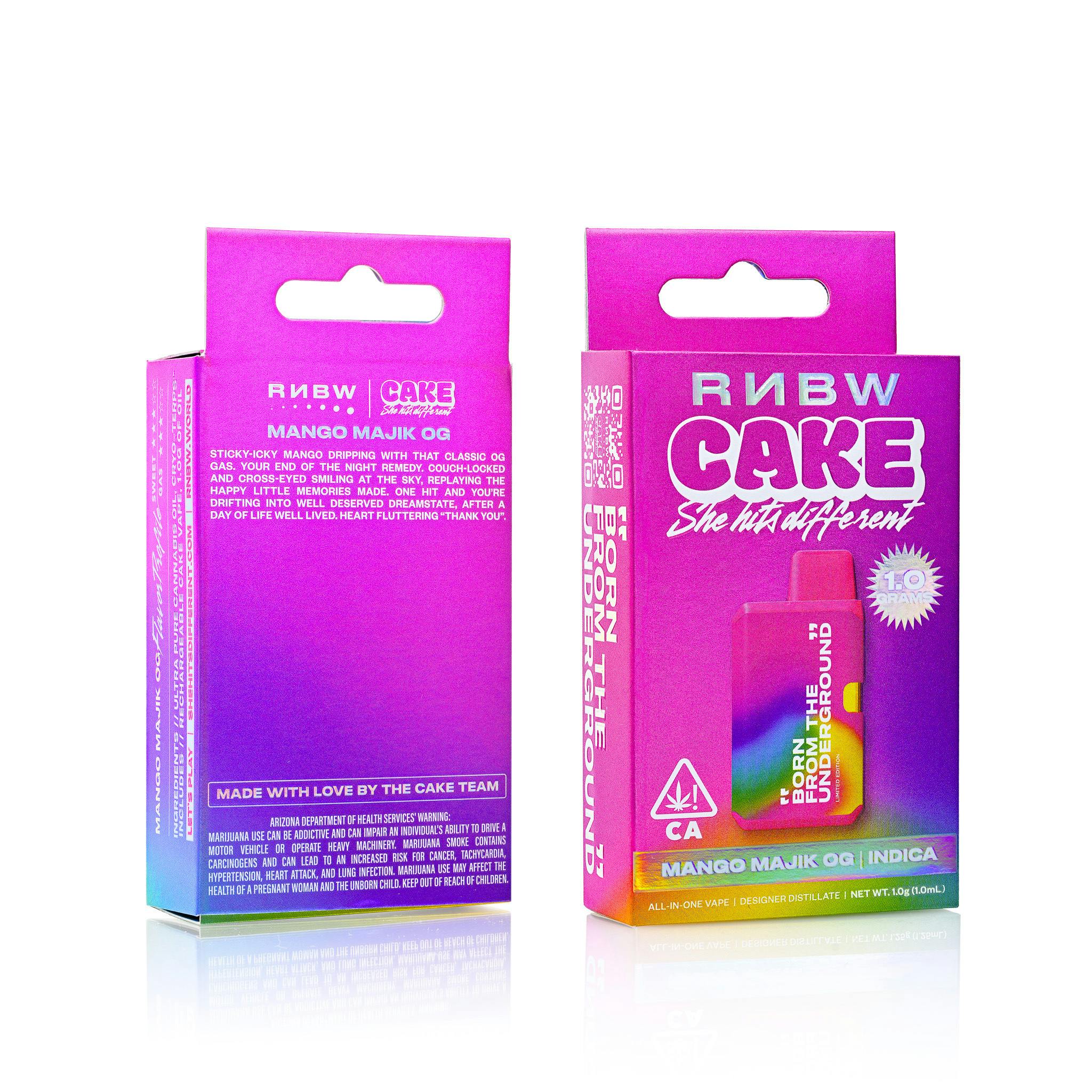 CAKE x RNBW | Mango Majik OG | Disposable | 1.25g
