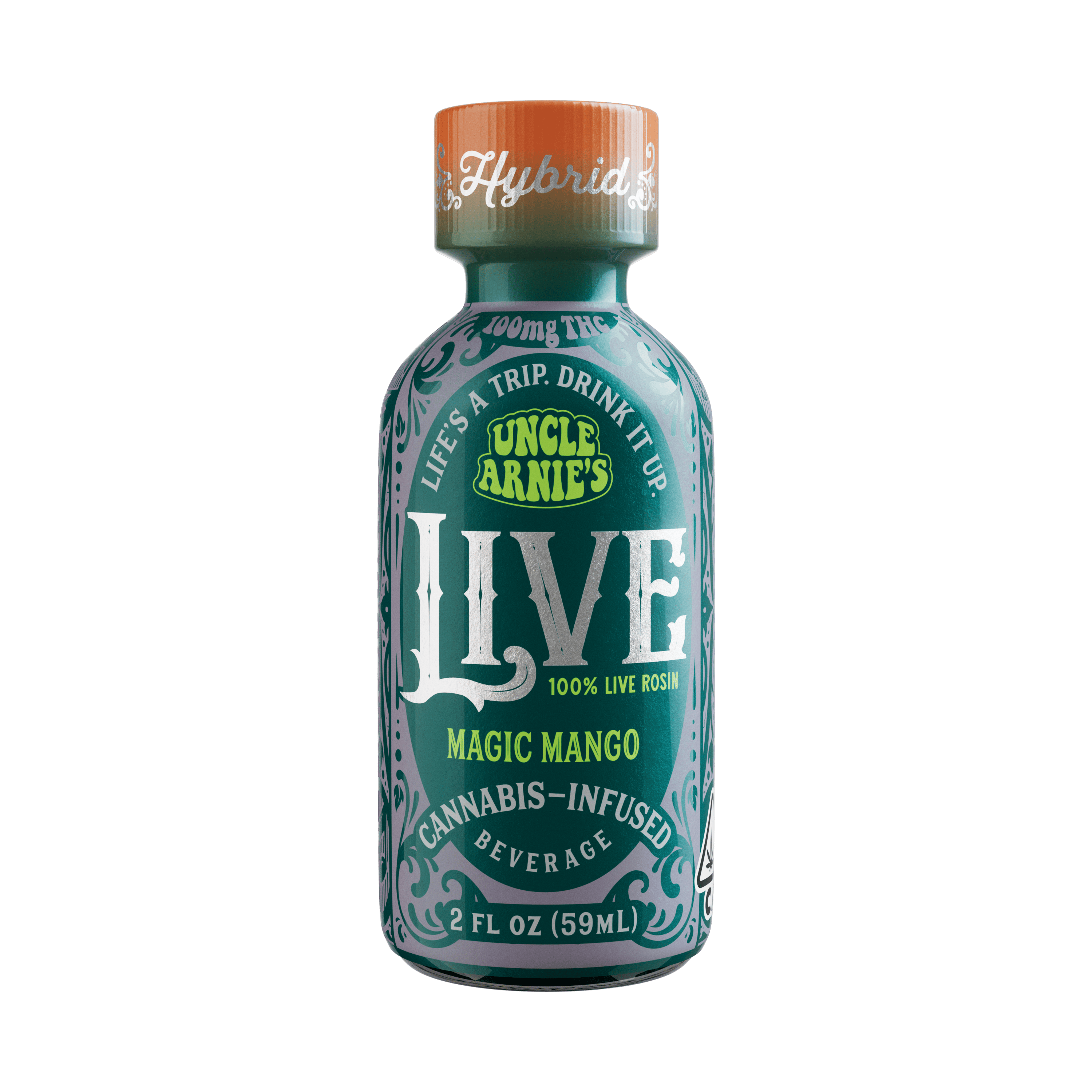 Uncle Arnie's | Magic Mango 100% Live Rosin | Non-Carbonated | 100mg | 2oz