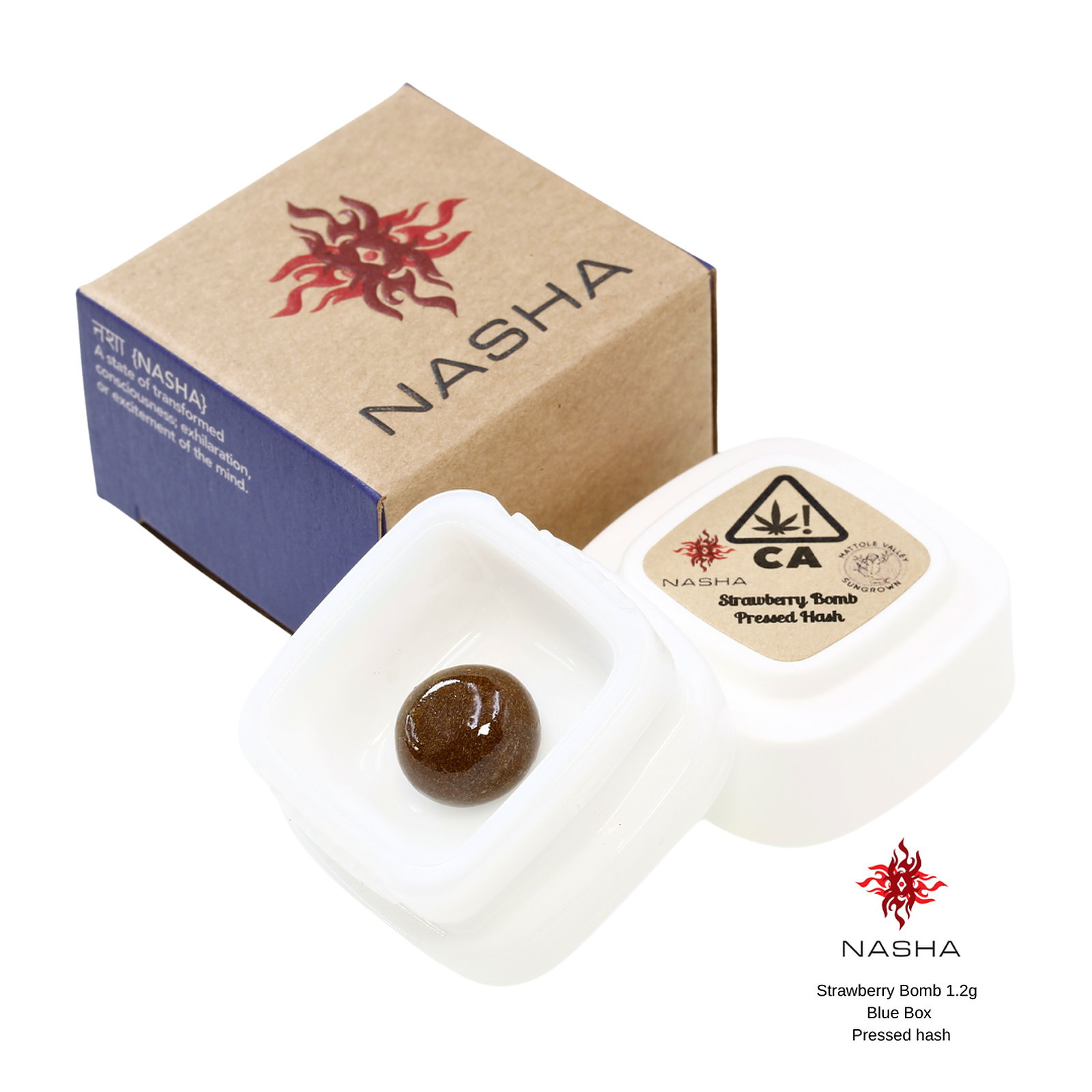 Nasha | Strawberry Bomb (S) | 1.2g Blue Pressed Hash