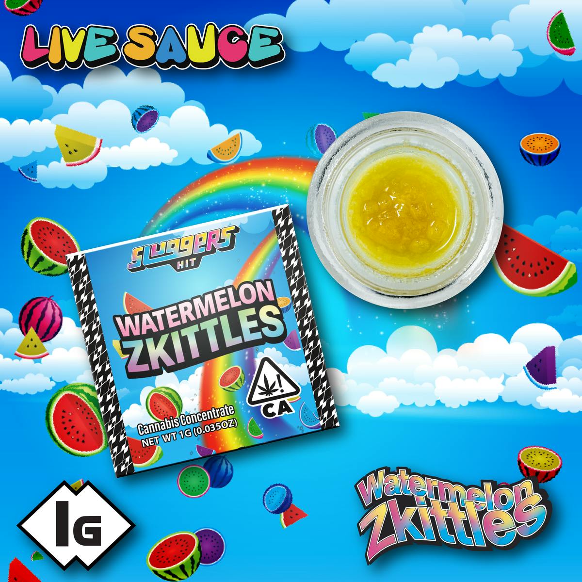 Sluggers - Live Sauce - 1g - Watermelon Zkittlez