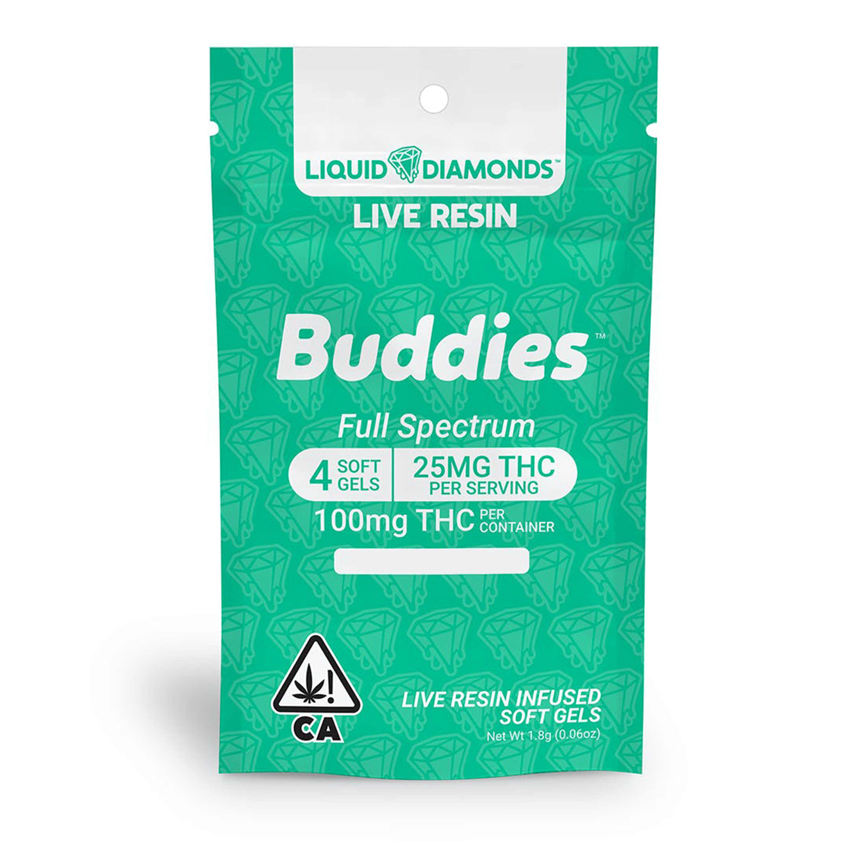 25mg Liquid Diamond Capsules - 4pk | Indica
