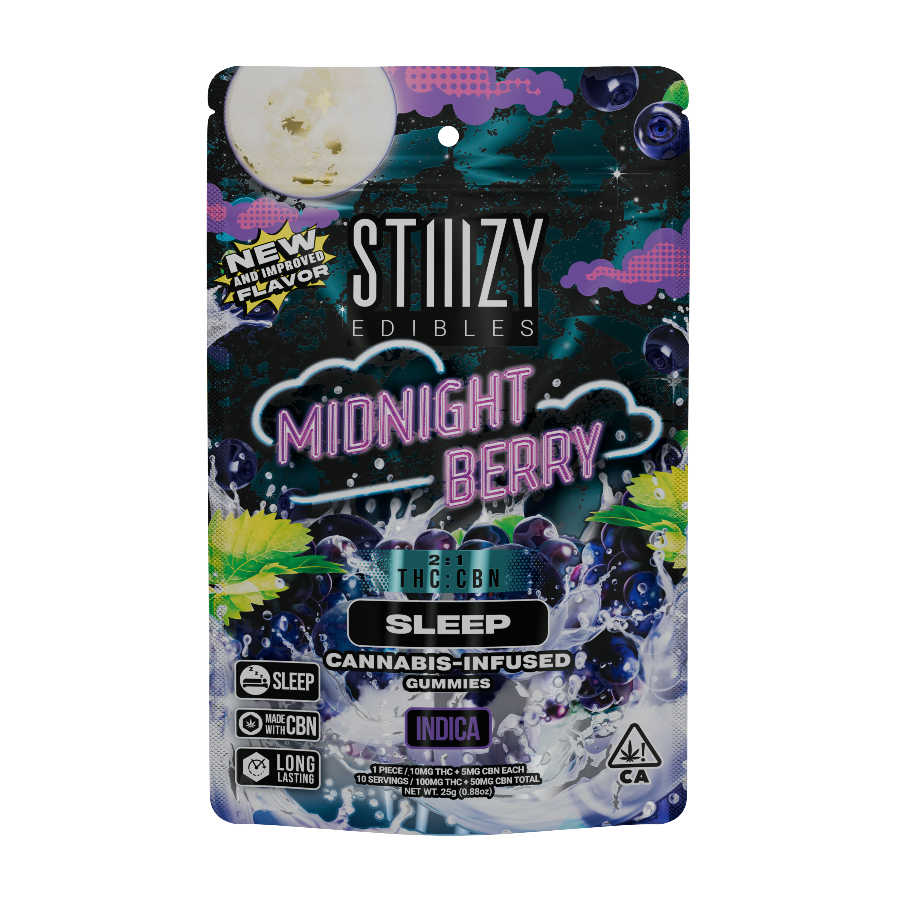 STIIIZY - 2:1 THC: CBN Midnight Berry Gummies - 10 Pack