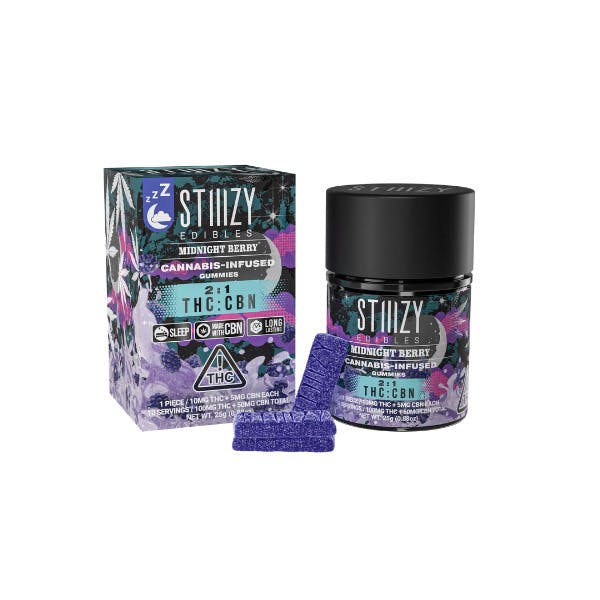 Stiiizy Midnight Berry 2:1 THC:CBN Gummies