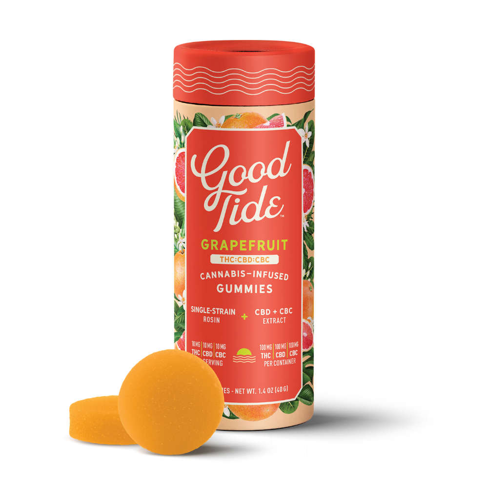 Good Tide - Gummies Hash Rosin 1:1:1 - Grapefruit (S) (100mg THC/100mg CBD/100mg CBC)