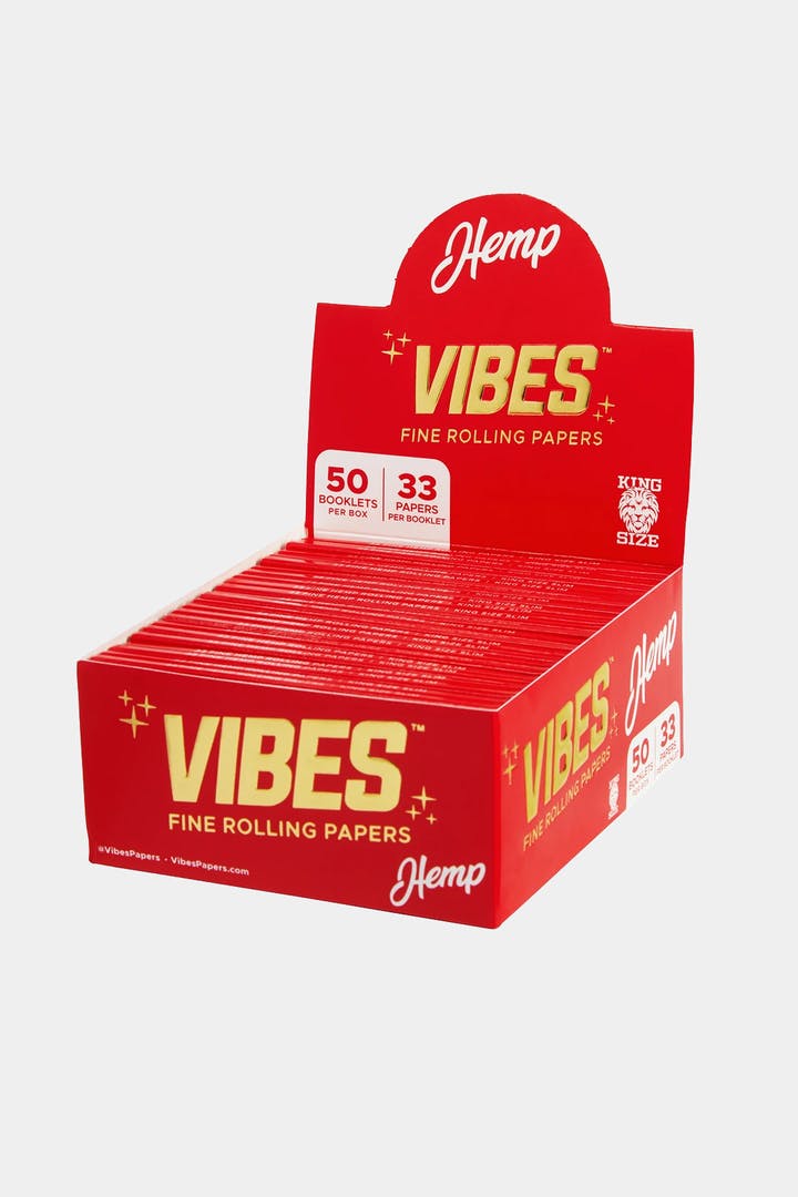 Vibes - Rolling Papers - Hemp - Red - King Size
