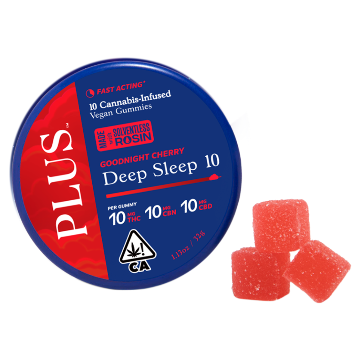 GOODNIGHT CHERRY DEEP SLEEP ROSIN GUMMIES - 100 mg - 10 Pack