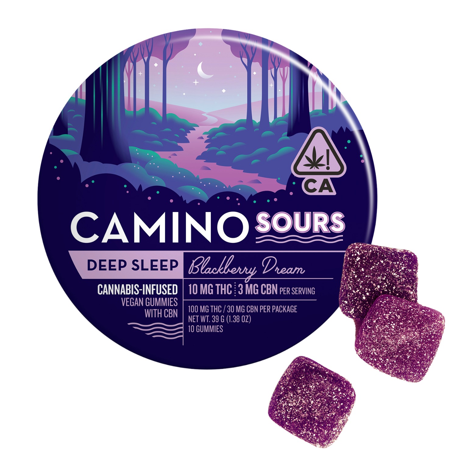 Camino Sours Blackberry CBN CBD 1:1:1 (100mg/10ct)