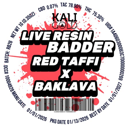 Red Taffi x Baklava — Live Resin Badder