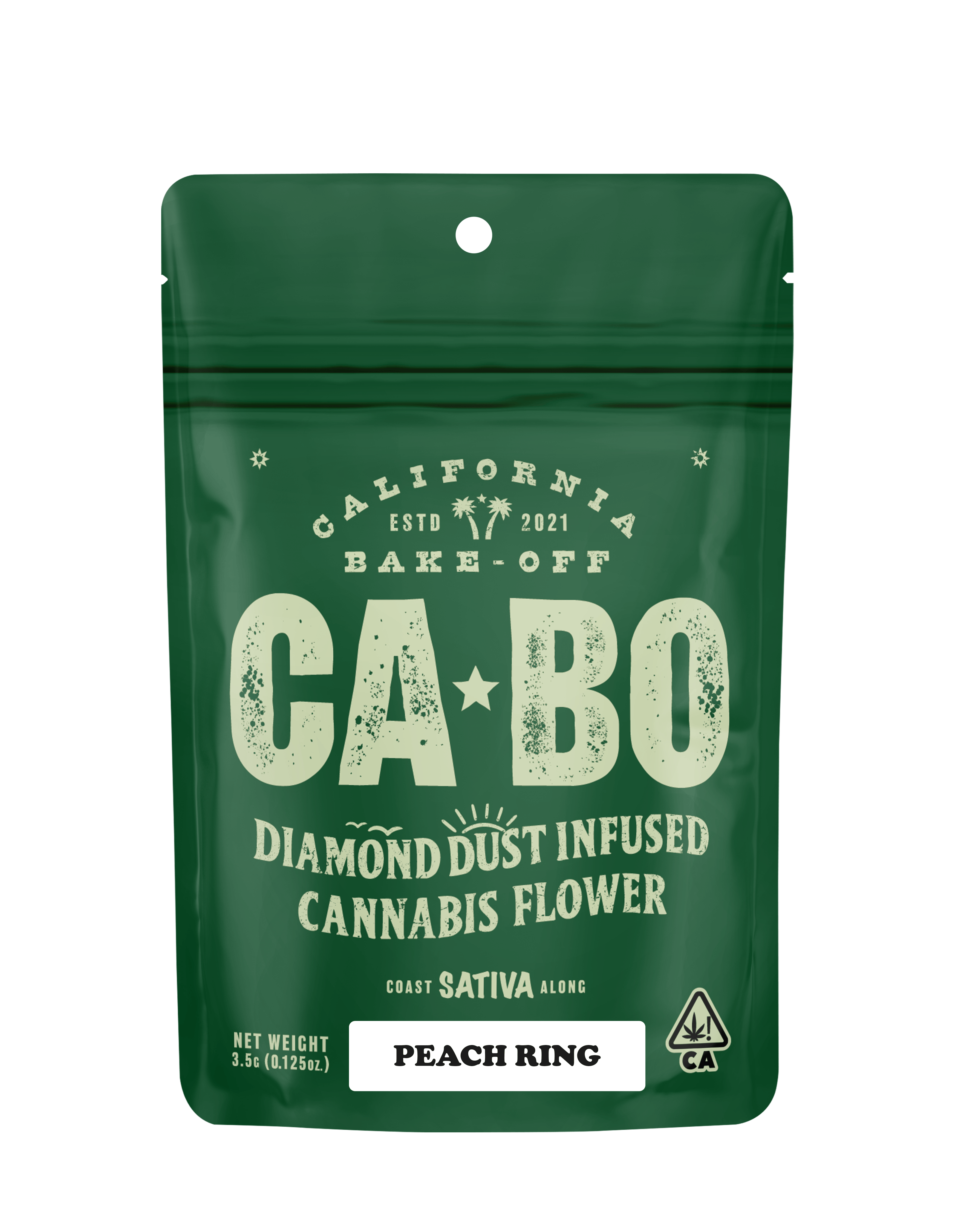 CABO Diamond Dust Infused 3.5g Flower - Peach Ring - Sativa