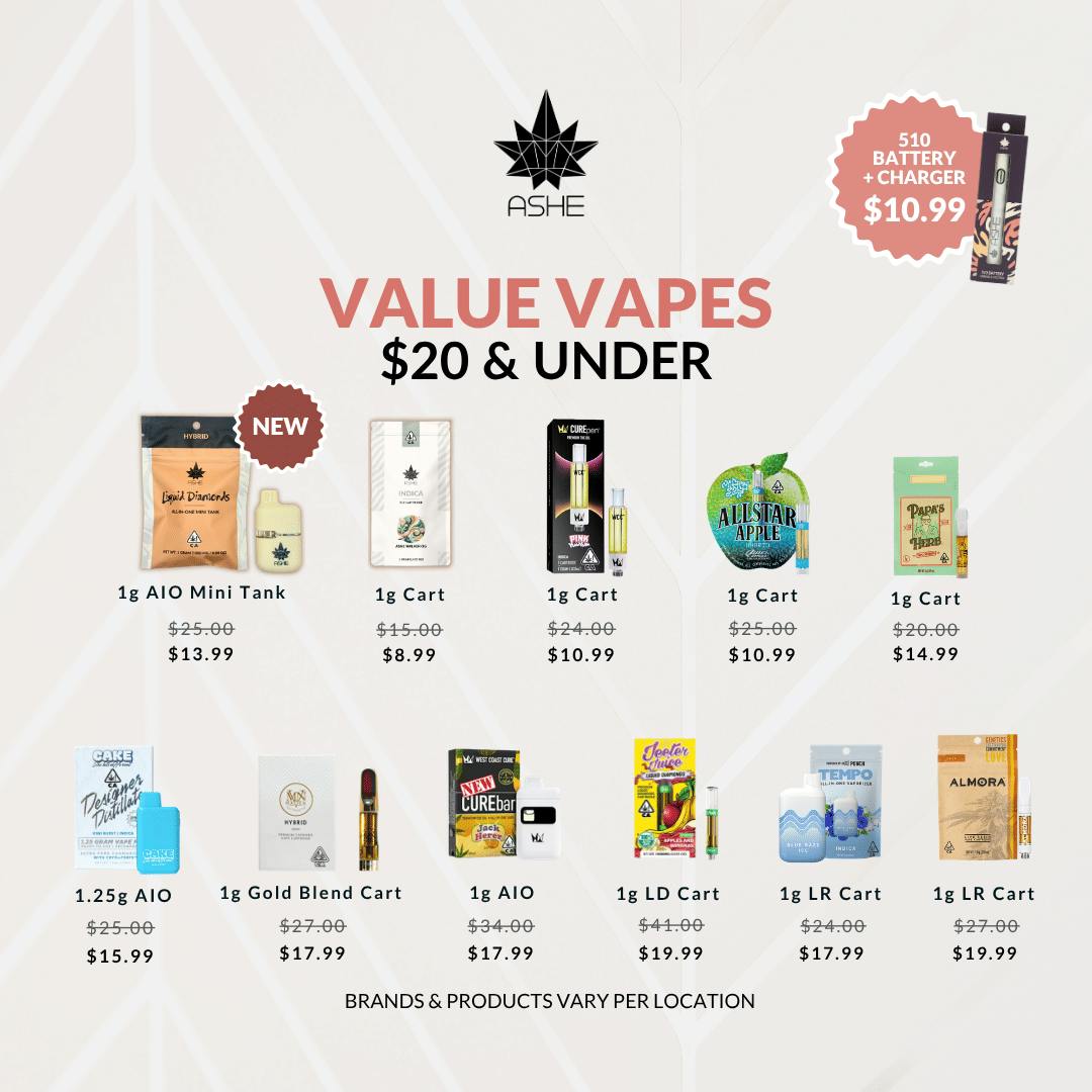 ASHE - ASHE VALUE DEALZ- PAY LESS MORE WEED💨