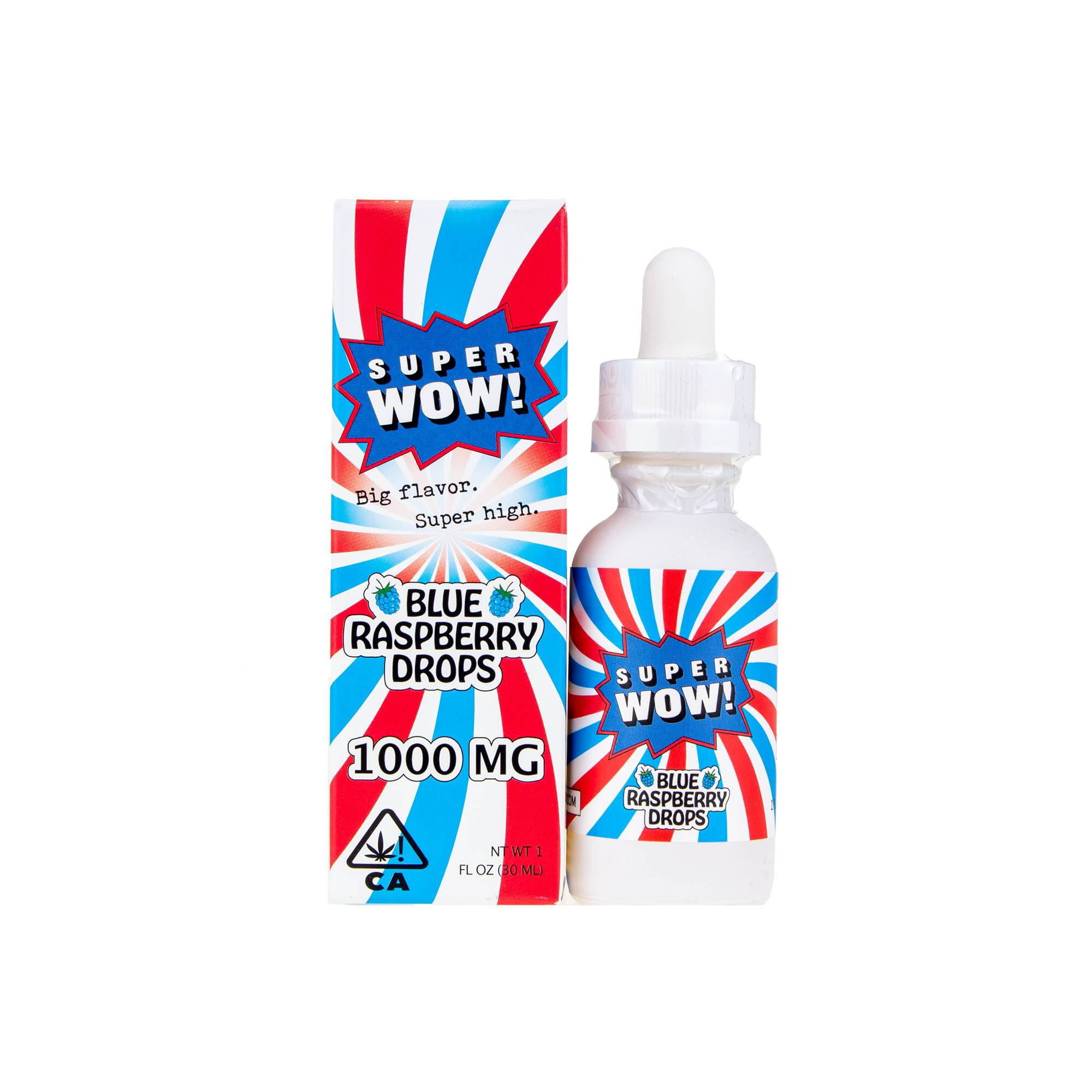 Super Wow | Blue Raspberry Drops (1000mg THC)