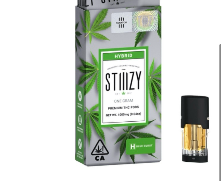 Vape Cartridge - BLUE BURST 1G Original THC Pod - STIIIZY