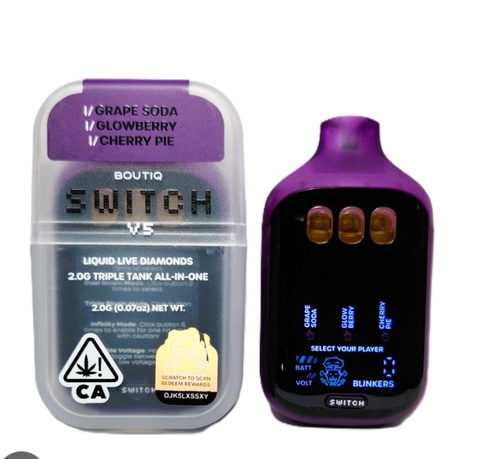 2G BOUTIQ V5 3 CHAMBER SWITCH • Grape Soda (I) x Glowberry (I) x Cherry Pie (I)