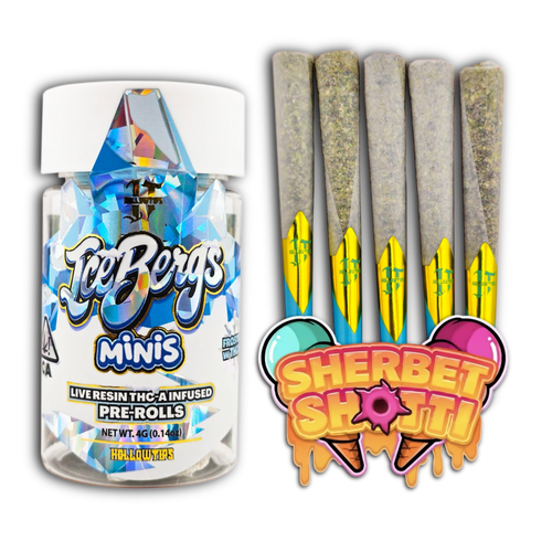 IceBergs Mini Infused Prerolls - Sherbert Shotti