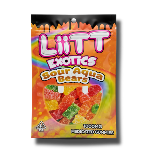 Liitt Exotics Sour Aqua Bears - 1000mg