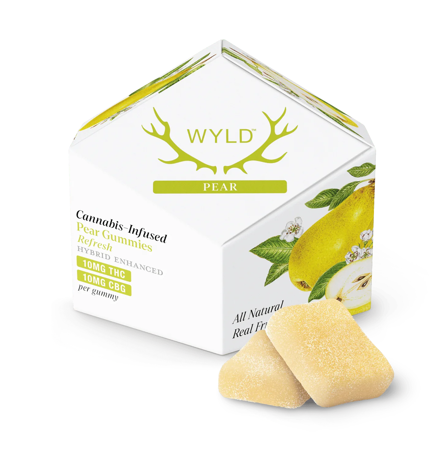Pear 1:1 CBG:THC Hybrid Enhanced Gummies | Gummies | 10pk | 10mg/ea