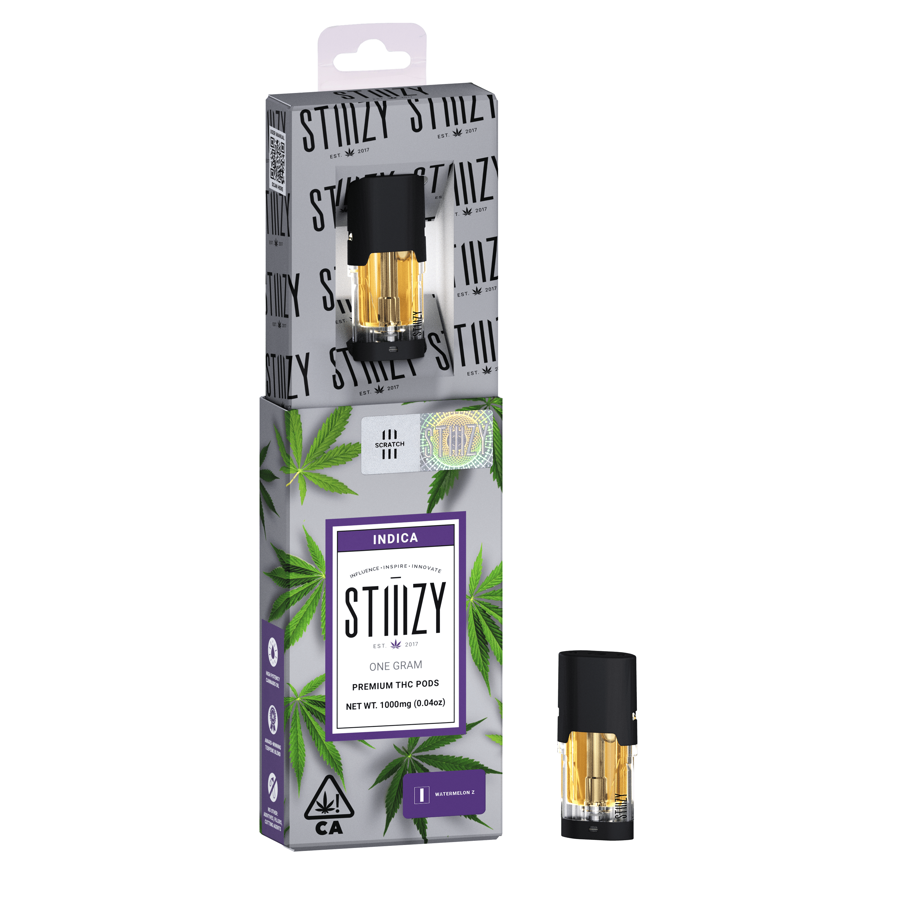 STIIIZY- WATERMELON Z 1G Original THC Pod -