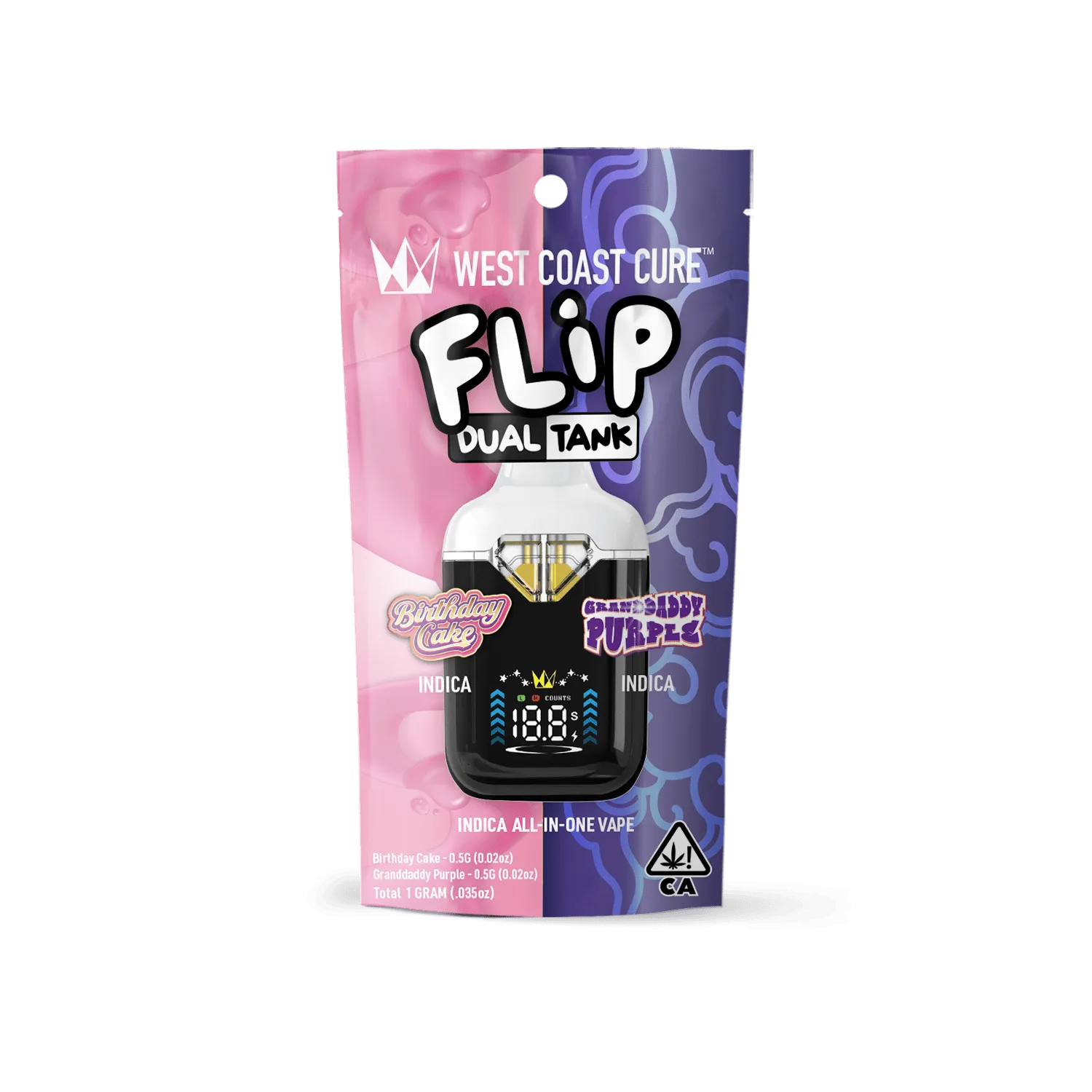 Birthday Cake x Granddaddy Purple - 1G AIO CUREbar Flip