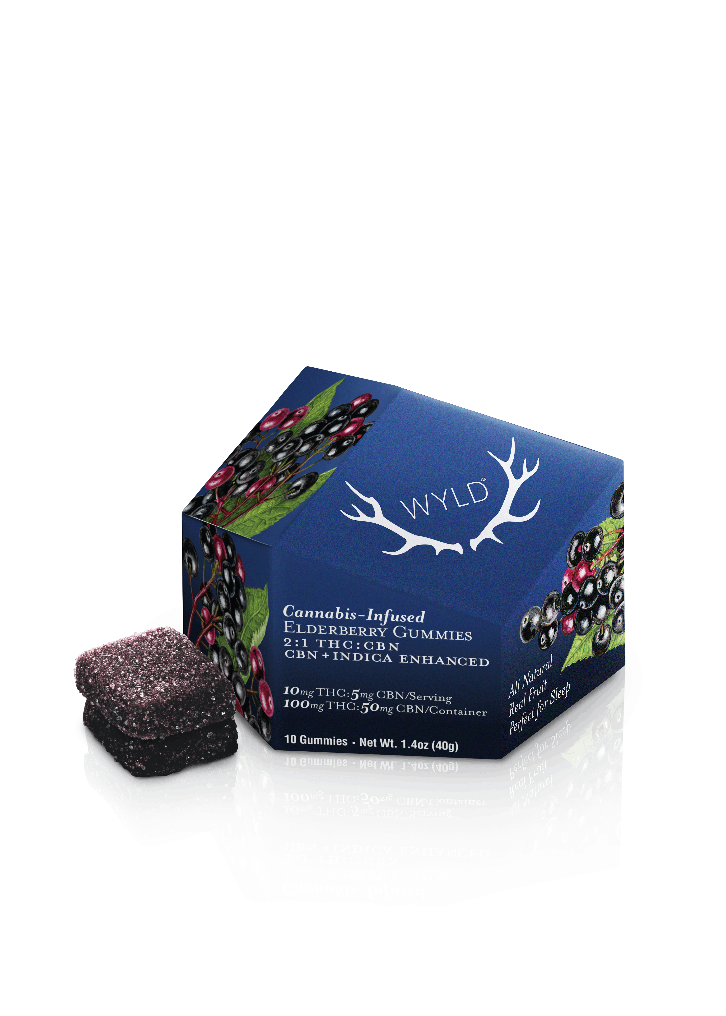 WYLD - Elderberry 2:1 CBN + Indica Enhanced Gummies 100mg:50mg