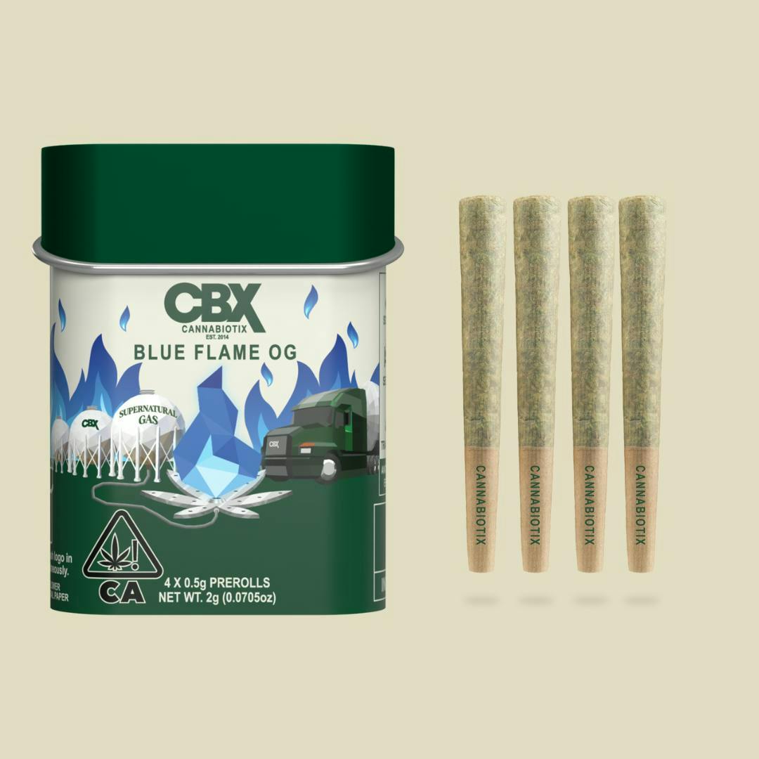 CBX - Blue Flame OG Preroll 4 Pack [2g total]