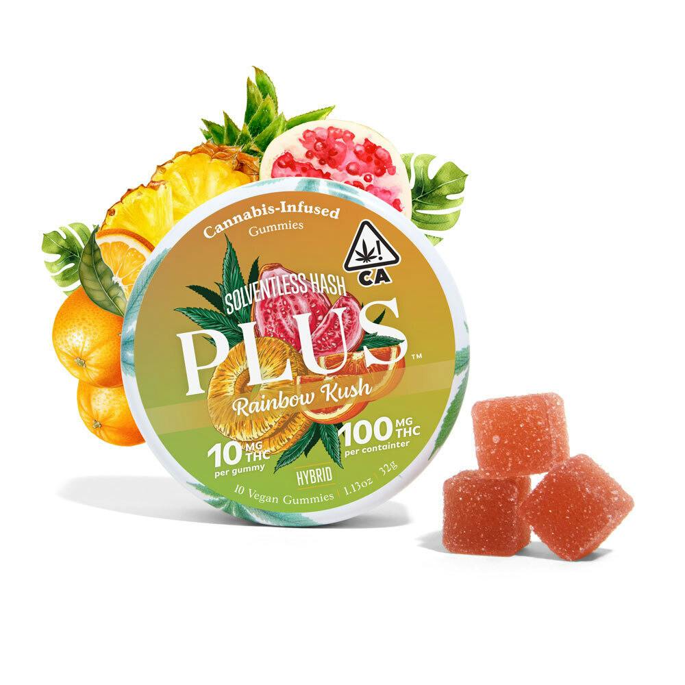 PLUS - Rainbow Kush Hybrid Solventless Gummies
