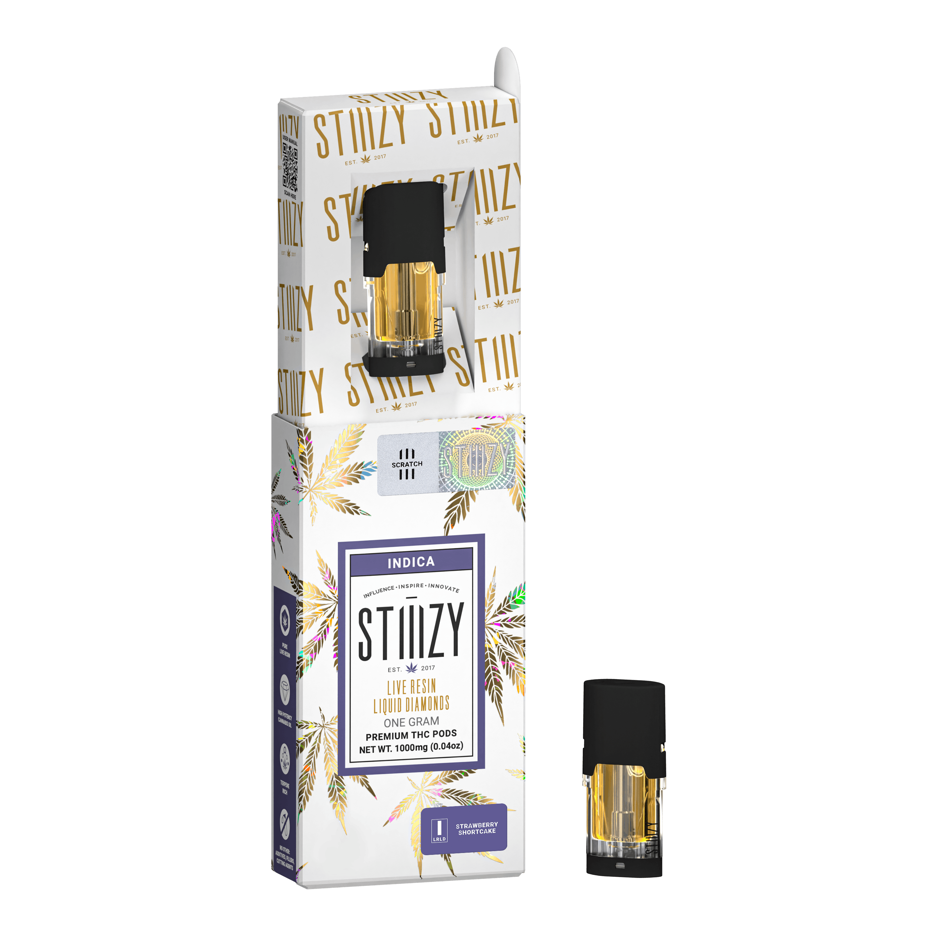 STIIIZY - STRAWBERRY SHORTCAKE 1G Live Resin Liquid Diamonds Pod