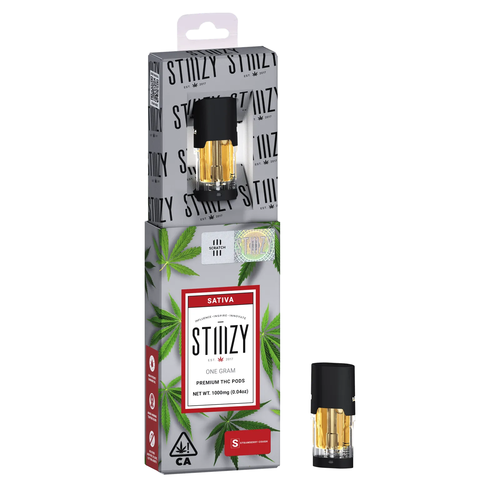 STIIIZY - STRAWBERRY COUGH 1G Original THC Pod