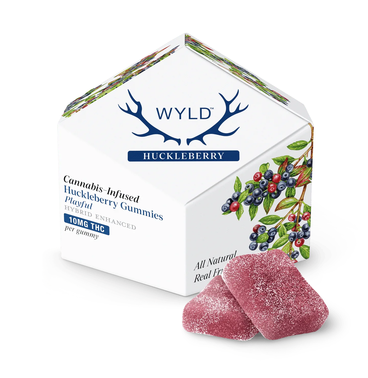 WYLD | Huckleberry Hybrid Enhanced Gummies | 100mg | 10ct | 10mg/ea