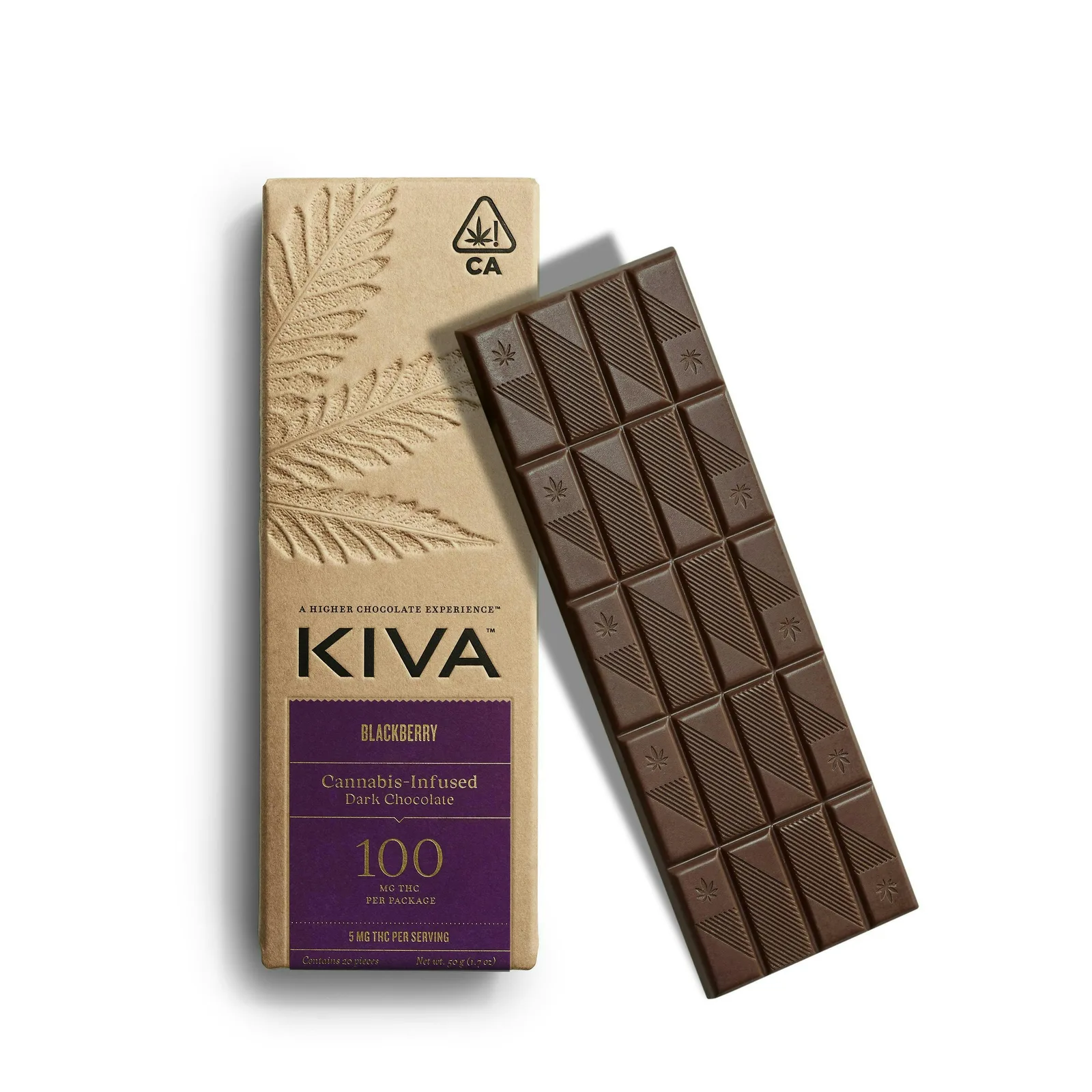Kiva - Blackberry Dark Chocolate Bar