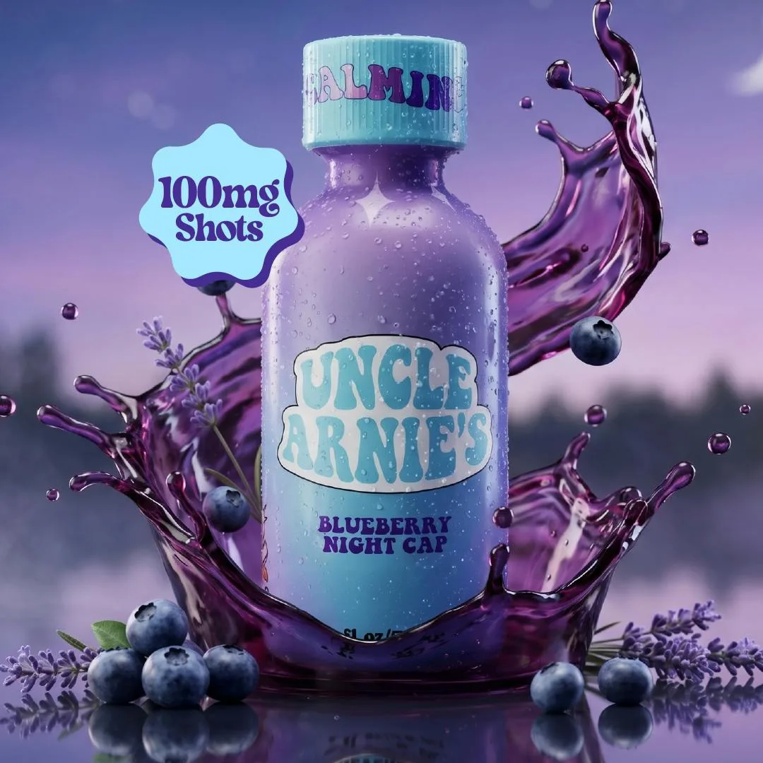 Uncle Arnie's | Blueberry Night Cap 4:1 CBN | Non-Carbonated | 100mg | 2oz