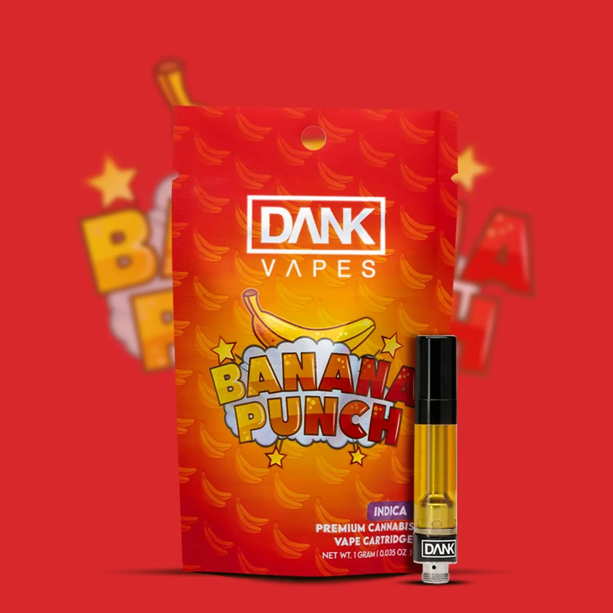 DANK - BANANA PUNCH - 1G PREMIUM VAPE CARTRIDGE