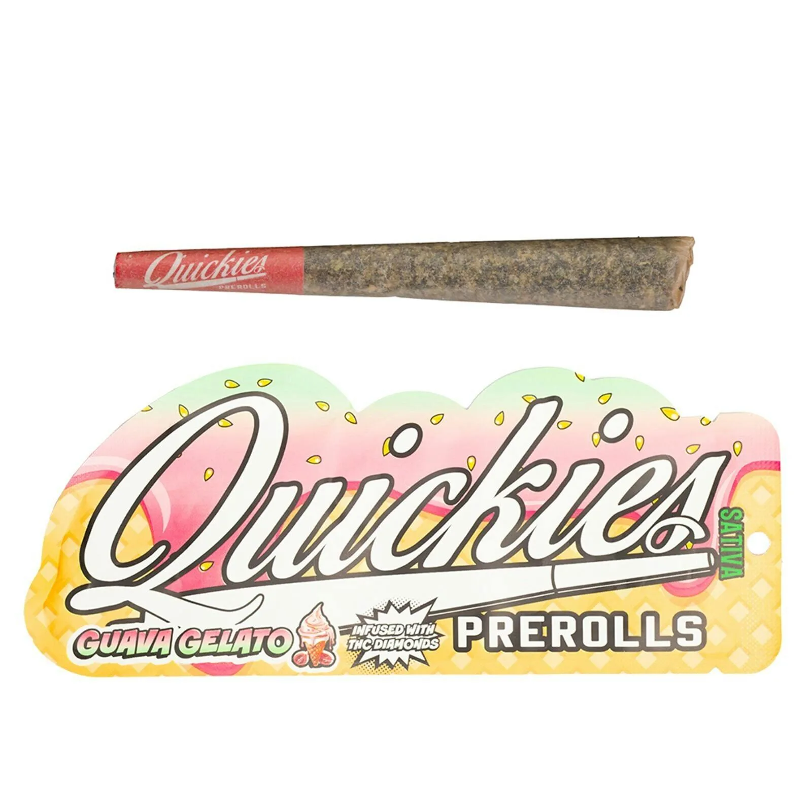 Quickies - Guava Gelato - Diamond Infused Pre-Roll