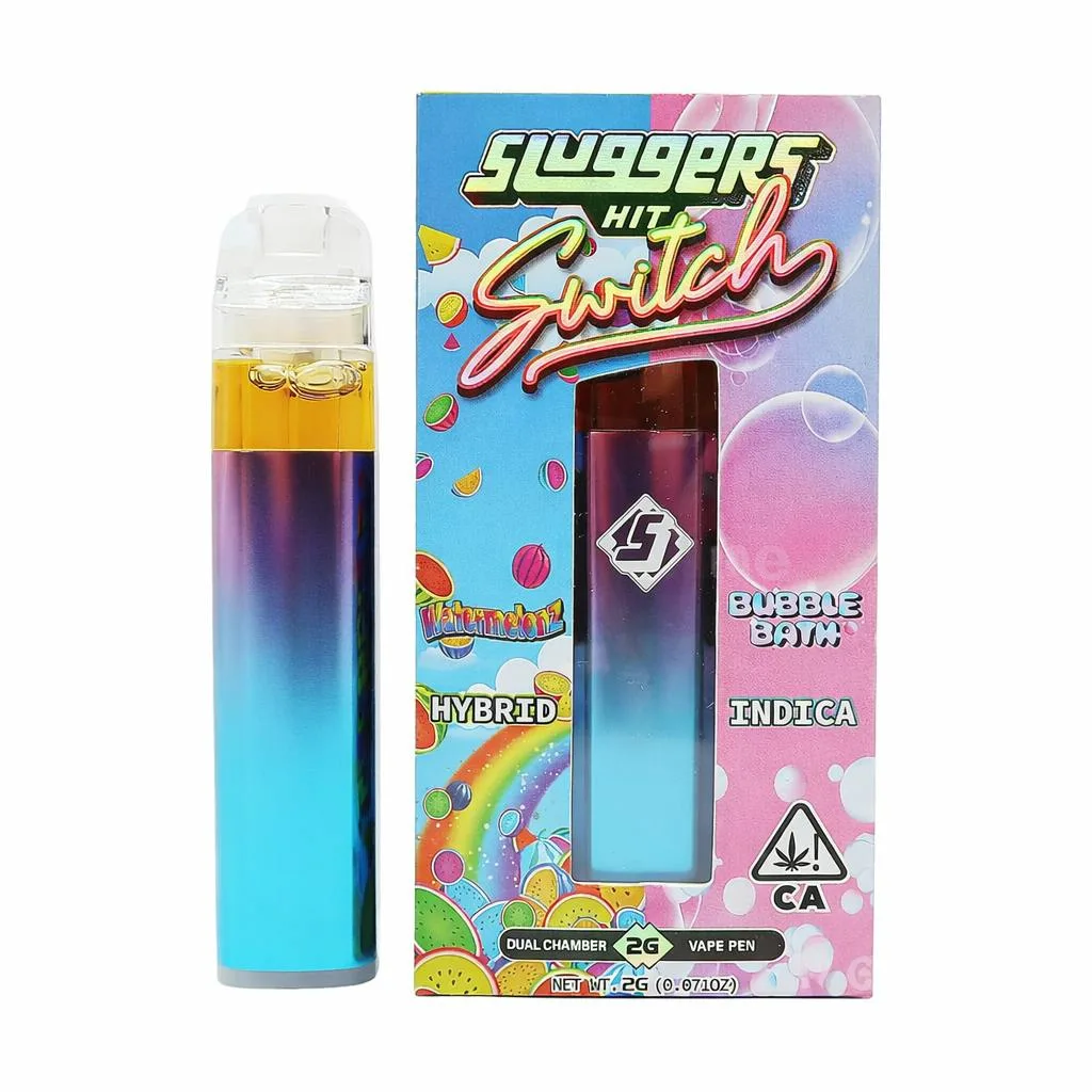 Sluggers Hit Switch 2g Disposable Vape – Watermelon Z + Bubble Bath
