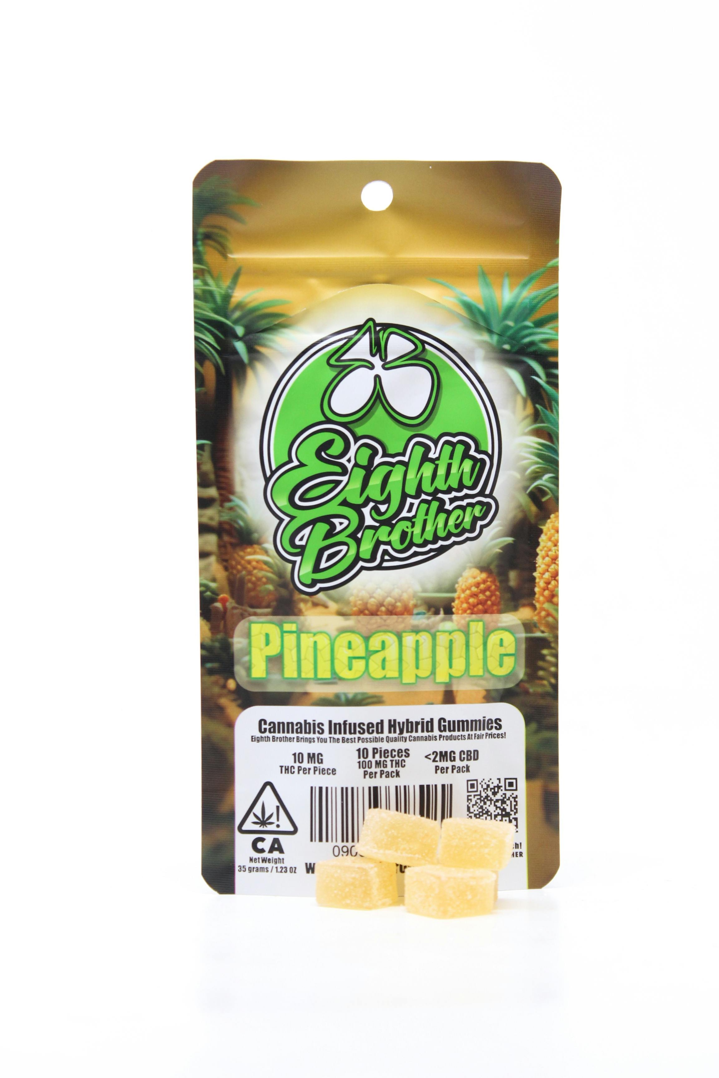 EIGHTH BROTHER - Pineapple Gummies 10 pack - 100 mg