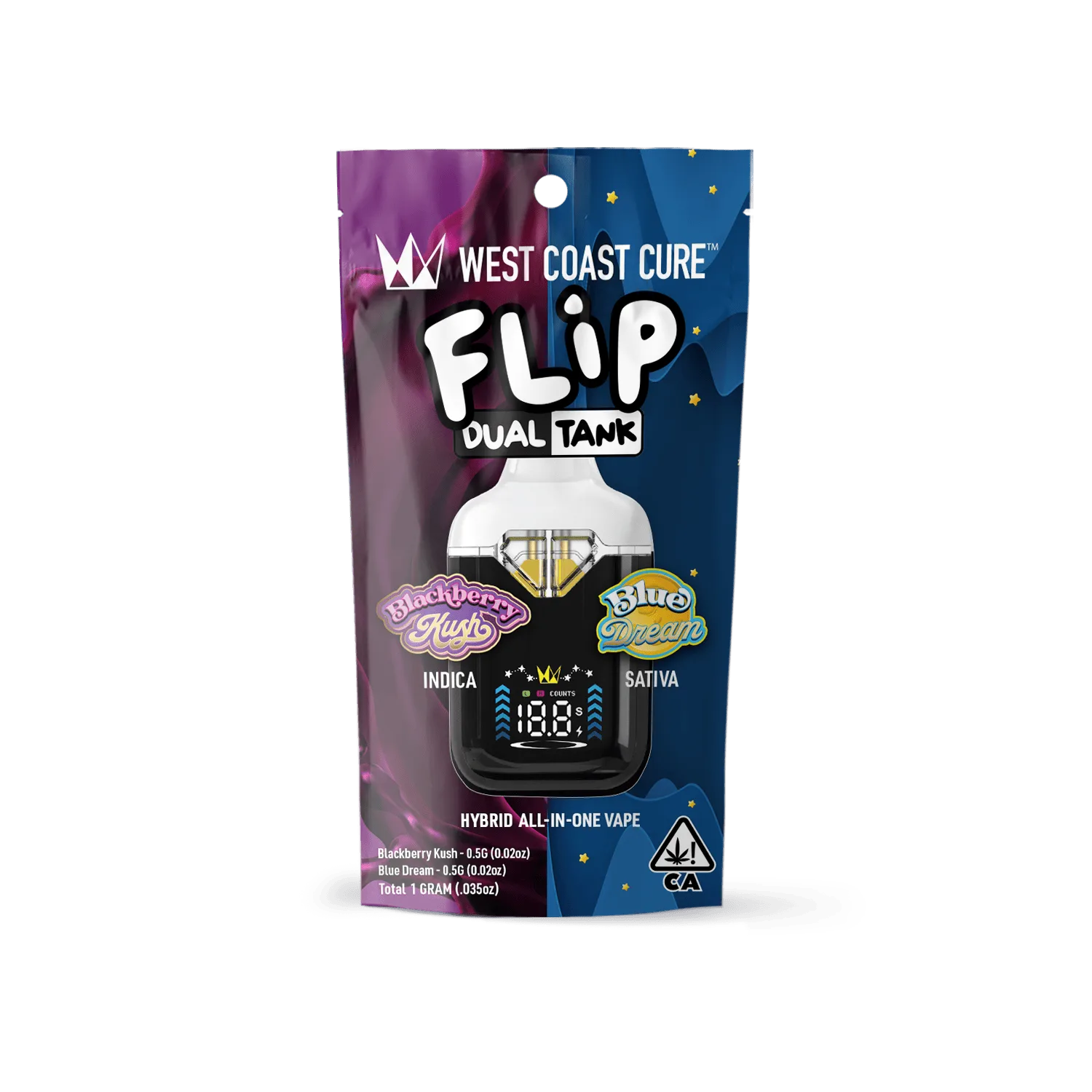 Blackberry Kush x Blue Dream - 1G AIO CUREbar Flip