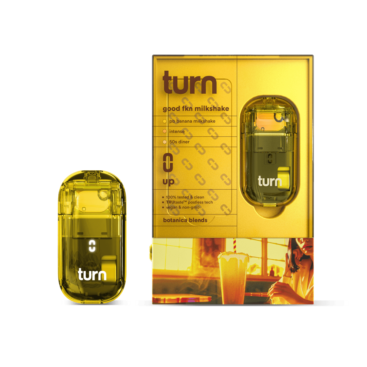 TURN - | 2.0g AIO | good fkn milkshake | botanica blends | up |