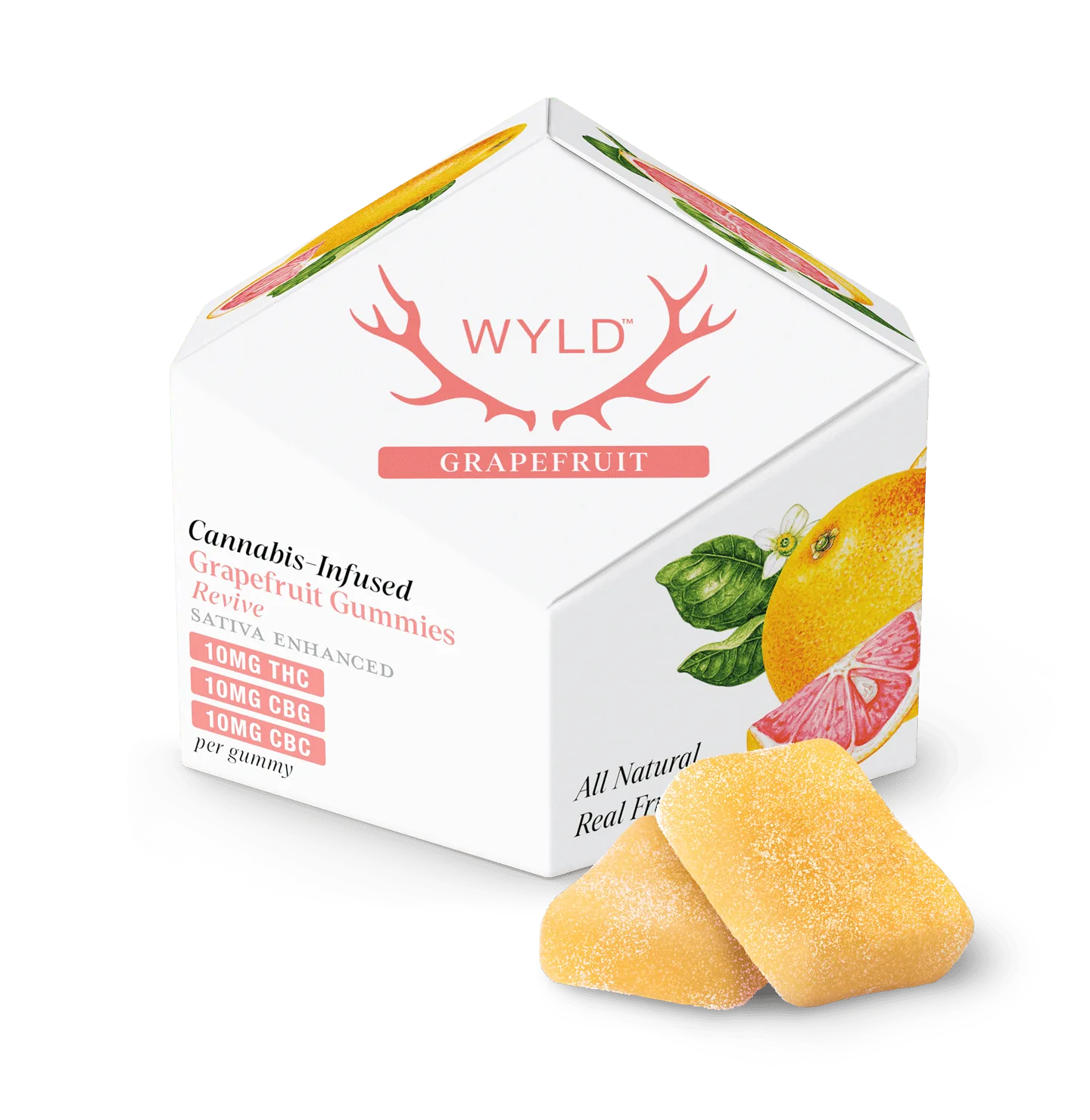 Grapefruit 1:1:1 CBG:CBC + Sativa Enhanced Gummies | 100mg | 10ct |10mg/ea