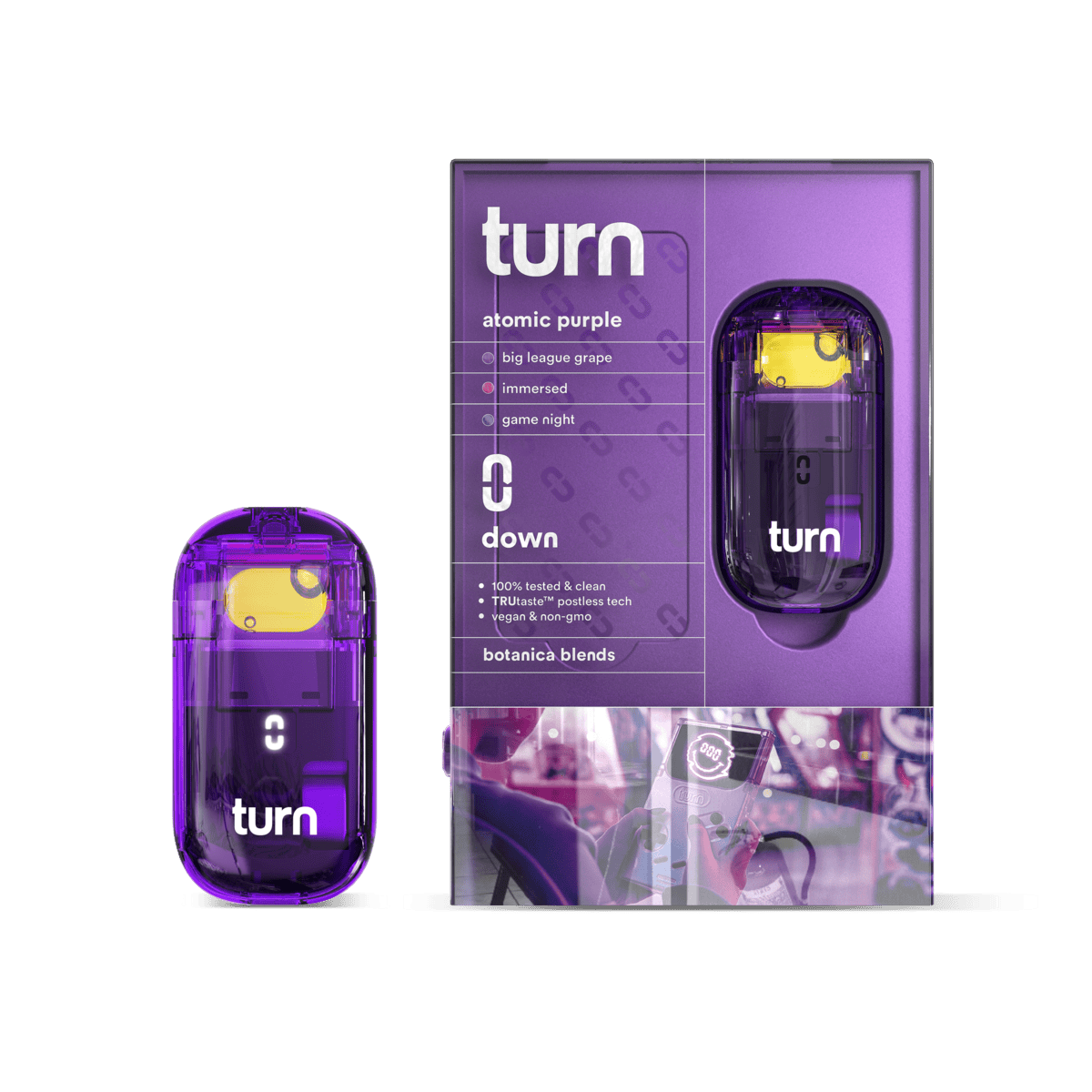 TURN - 2.0g AIO | atomic purple | botanica blends | down