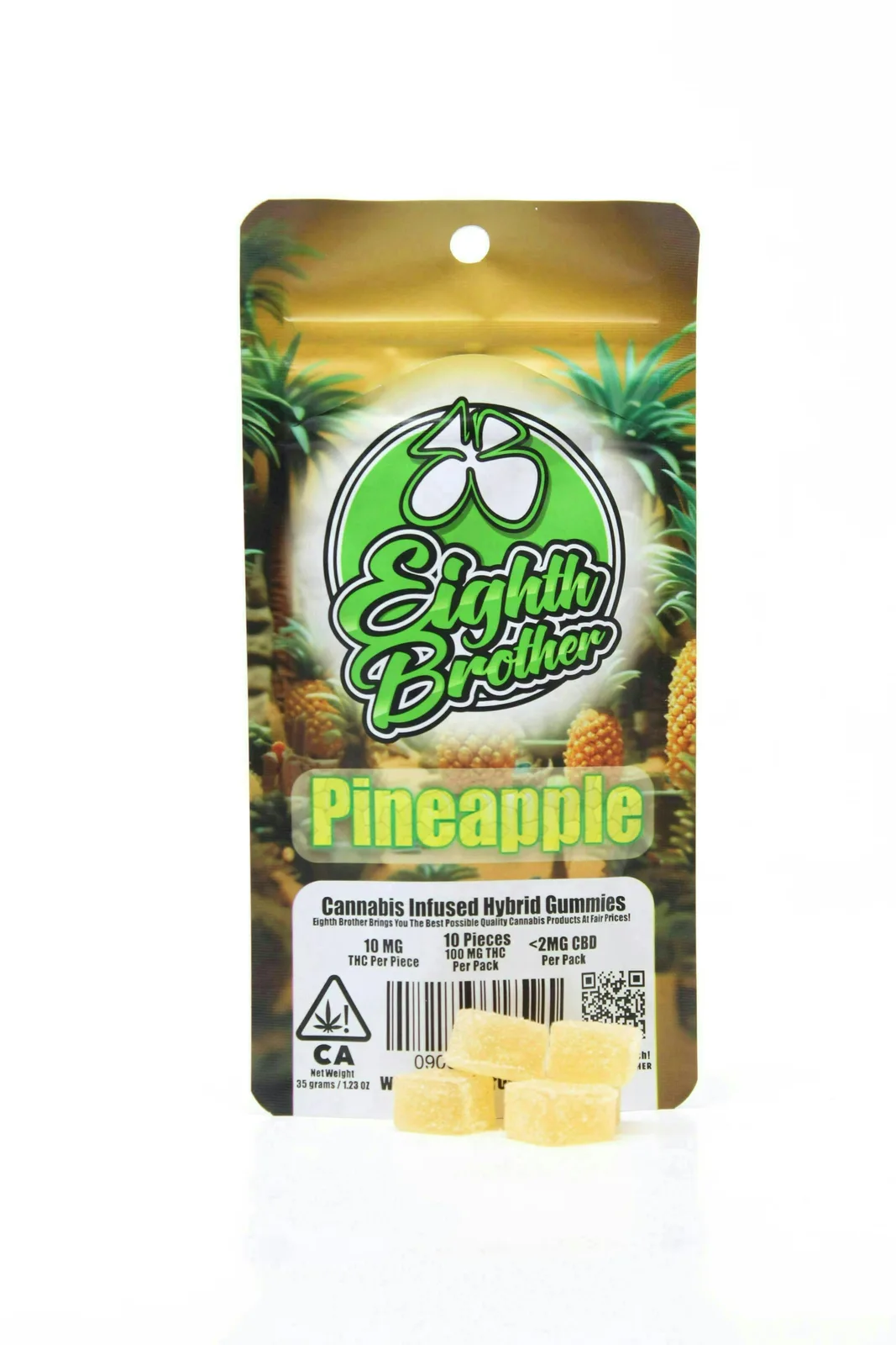Eighth Brother | Pineapple | Gummies | 100mg | 10ct