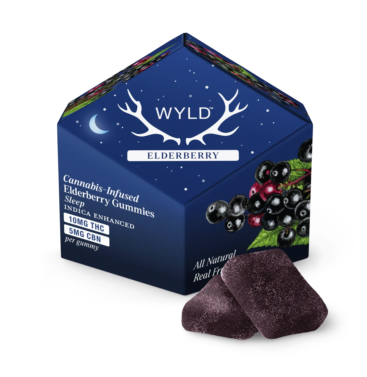 Elderberry 2:1 Indica Enhanced + CBN Gummies | 100mg | 10ct | 10mg/ea