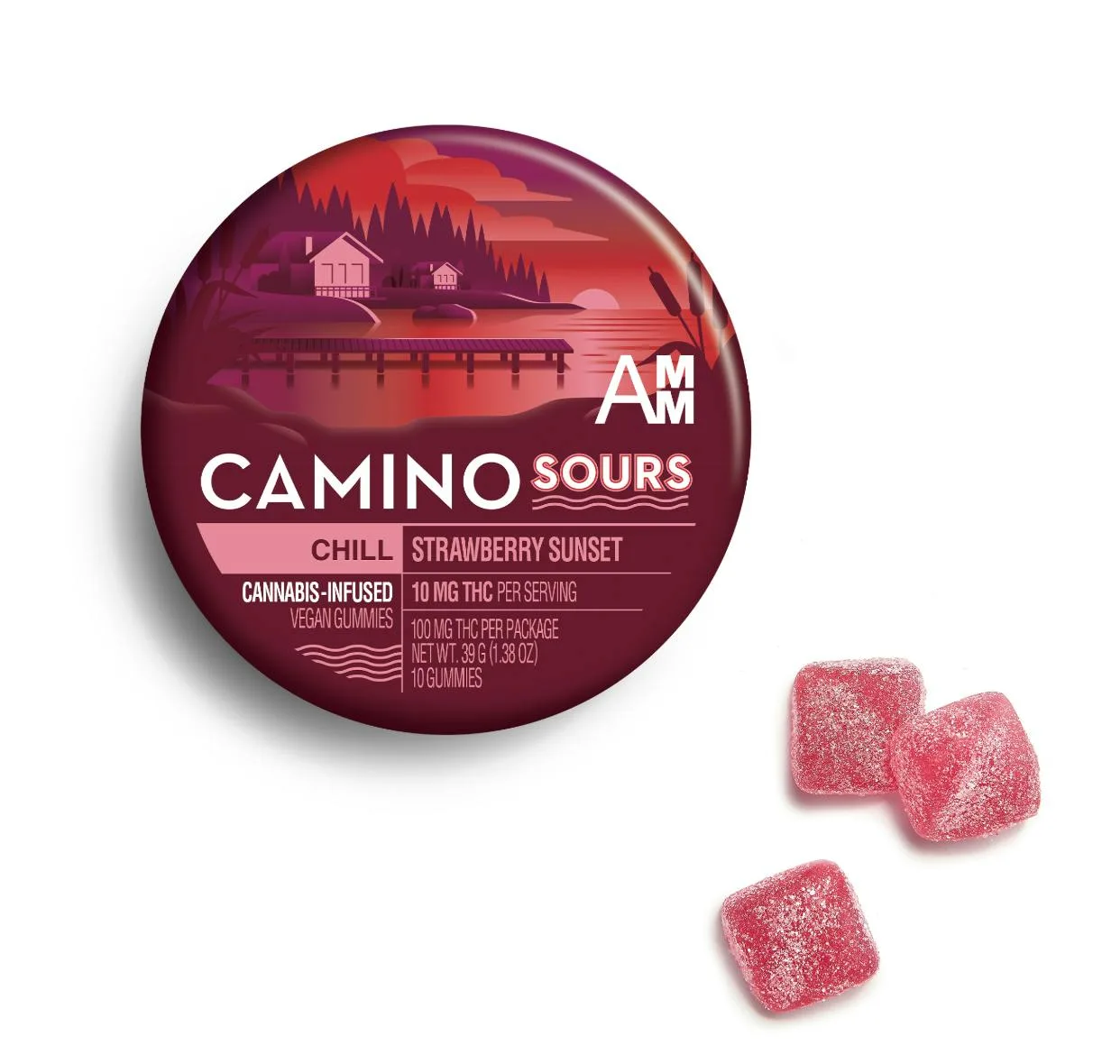 Camino | Strawberry Sunset Sours | 100mg | 10ct | 10mg/ea
