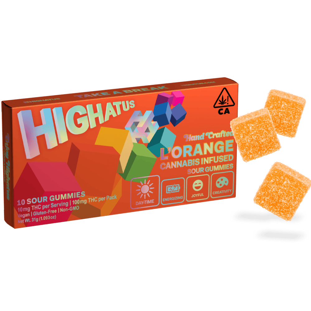 HIGHATUS - L'Orange Sour Gummy 100MG
