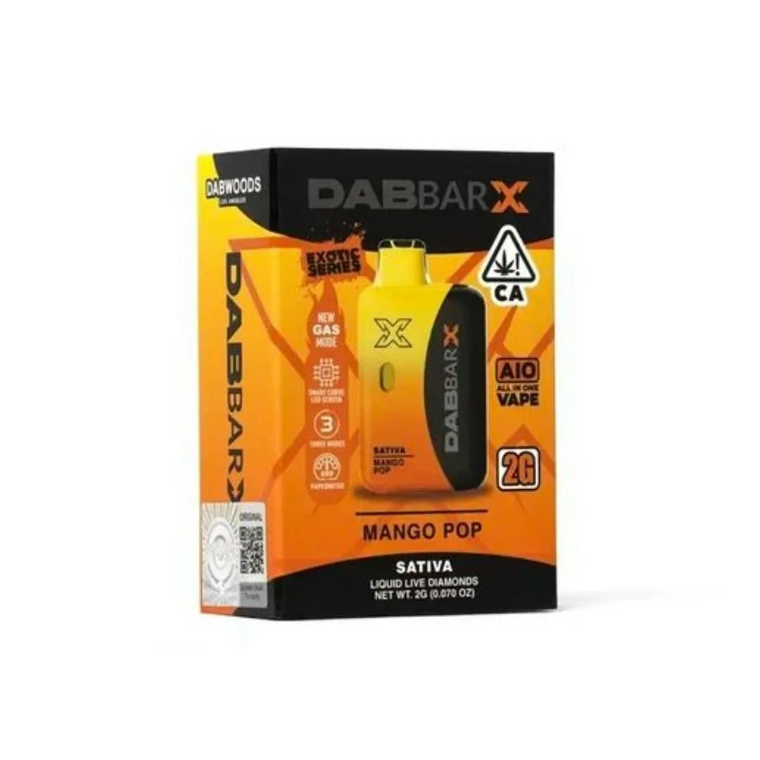 Dabwoods | Mango Pop | Dab Bar X Liquid Diamonds Disposable | 2g