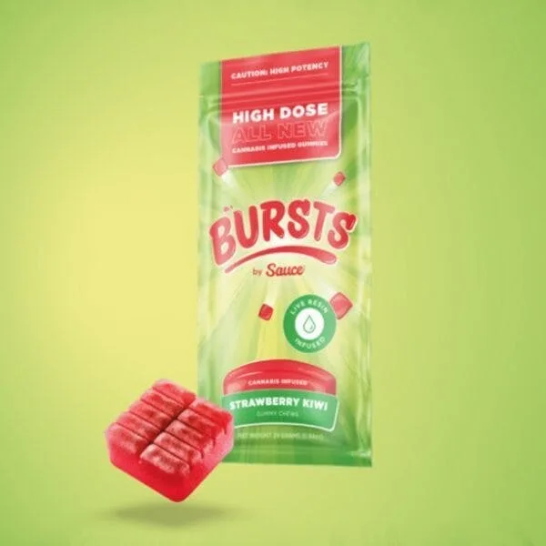 Sauce Burst Gummies – STRAWBERRY KIWI - Live Rosin - 800MG