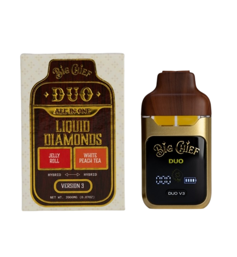 Big Chief Duo 2 Gram Jelly Roll-White Peach Tea Vape Pen v3
