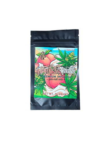 Peaches n Cream 14 Grams Premium Infused Preroll Mix Indica