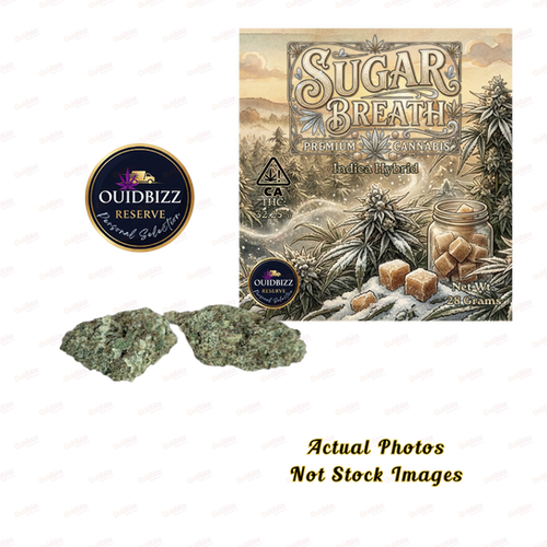 Sugar Breath 28 Grams Premium Indica Hybrid Flower Ouidbizz Reserve