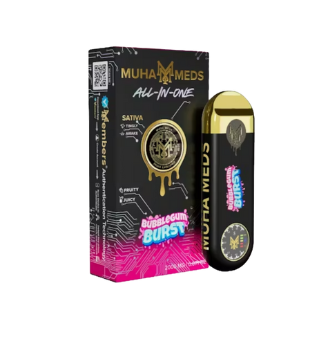 Muha Meds 2 Gram Bubblegum Burst Sativa Disposable Vape Pen