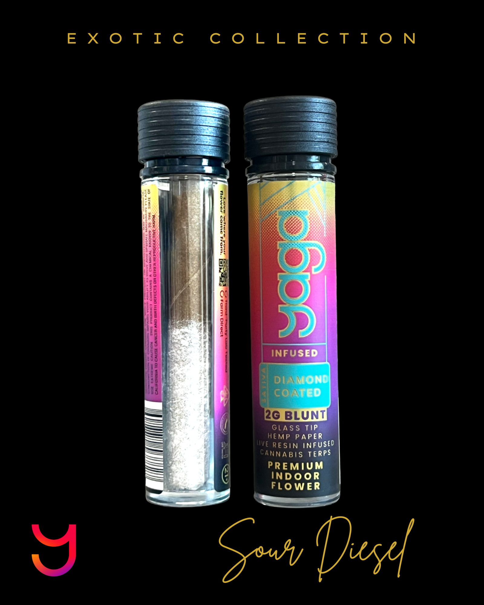 3G Blunt: Sour Diesel | Diamond Coated Glass Tip (S)