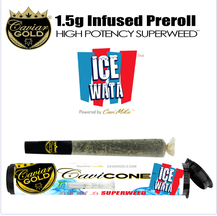 Caviar Gold l Cavi Cone l Ice Wata l 1.5g Infused Pre-Roll